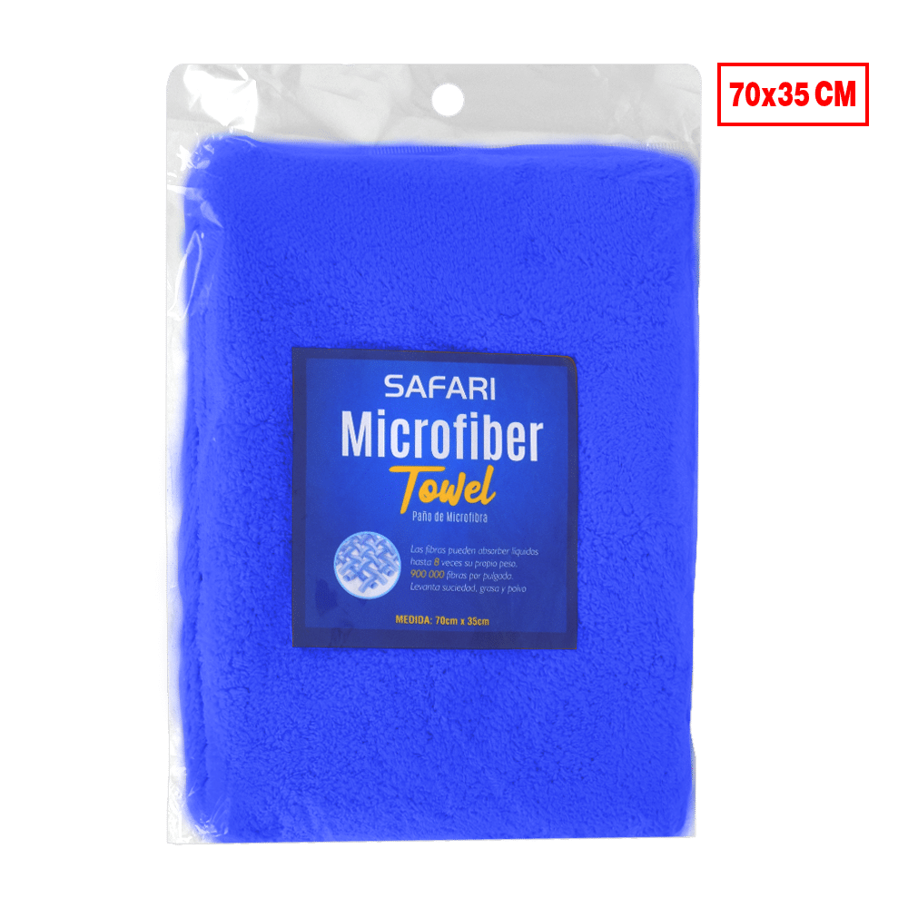 PAÑO DE MICROFIBRA 70X35CM AZUL