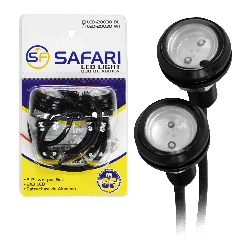 LUZ LED LENTE 16MM AL 2X3W FLASH AZUL