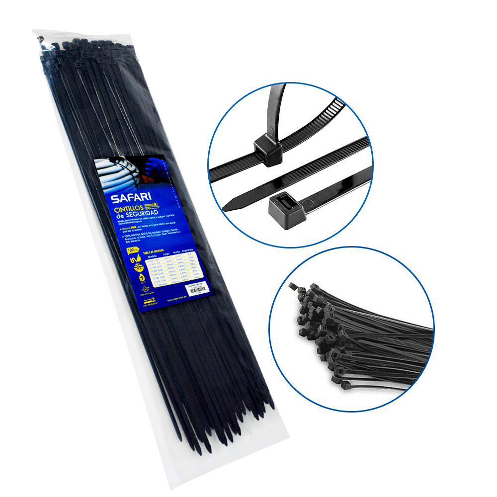 CINTILLO NEGRO 450MM (18PUL) BOLSA X 100