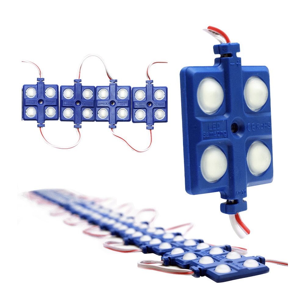 LED MODULAR 2.0W 4 LED X 10 PZS AZUL