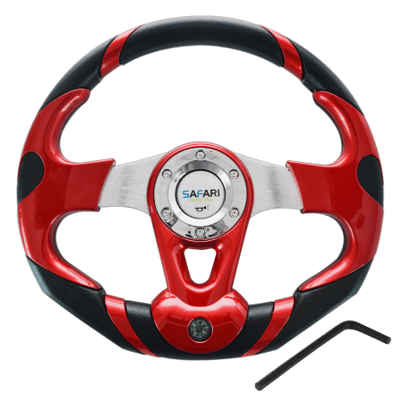 TIMON DEPORTIVO COMPASS PVC 350MM NEGRO/ROJO