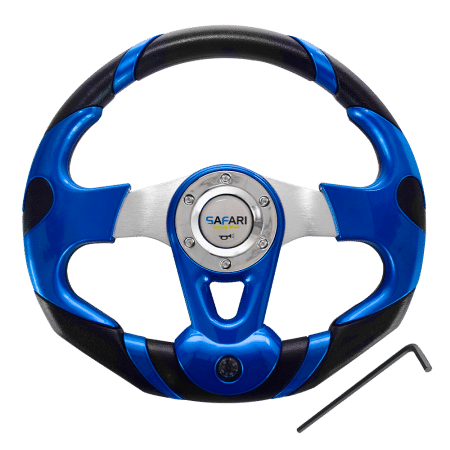 TIMON DEPORTIVO COMPASS PVC 350MM NEGRO/AZUL