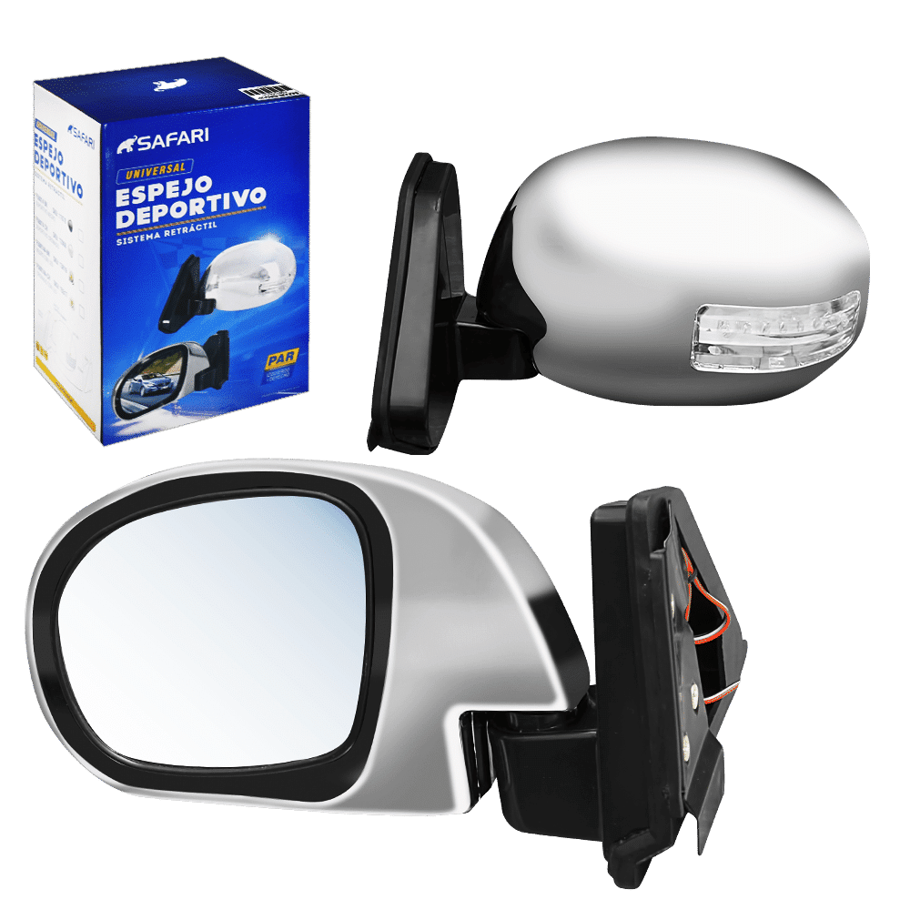 ESPEJO LATERAL CROMADO CON LED