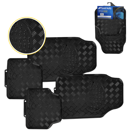 PISO METALICO PVC+ALUM FILM 4PZS 3.0KG - NEGRO