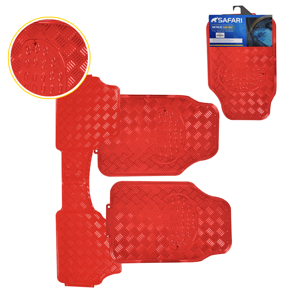 PISO METALICO PVC+ALUM FILM 3PZS 4.3KG - ROJO