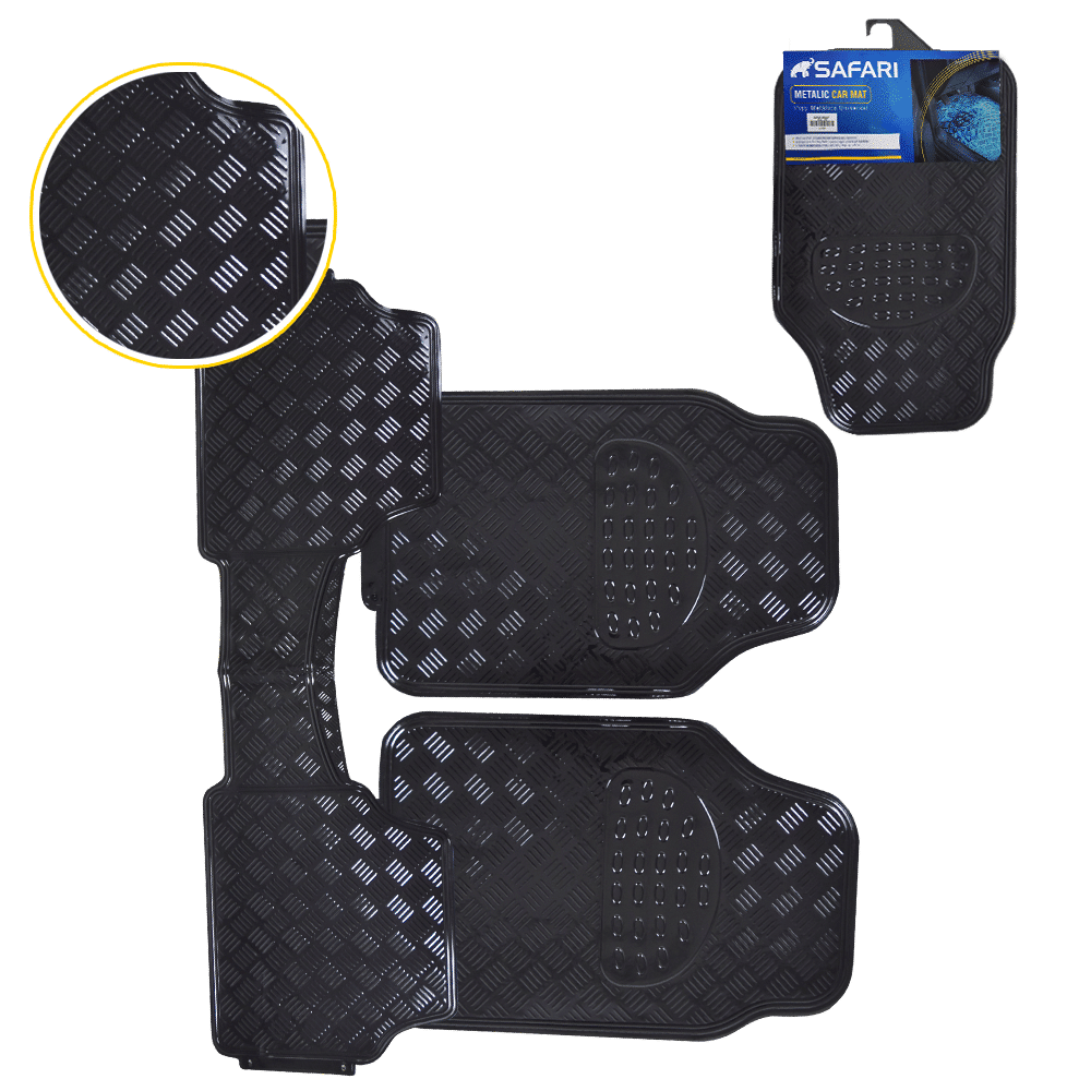 PISO METALICO PVC+ALUM FILM 3PZS 4.3KG - NEGRO