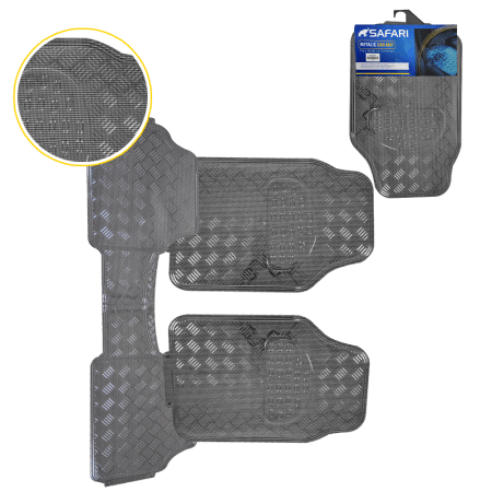 PISO METALICO PVC+ALUM FILM 3PZS 4.3KG - CARBON