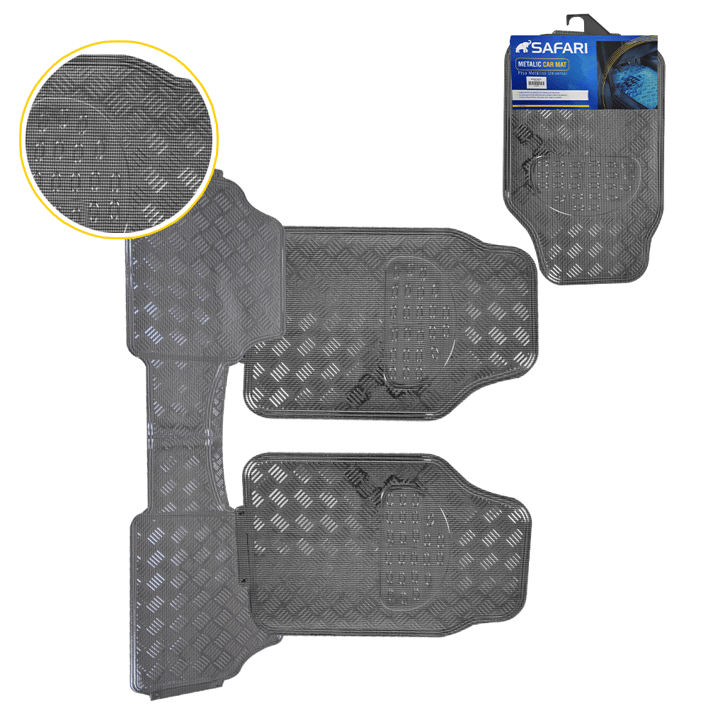 PISO METALICO PVC+ALUM FILM 3PZS 4.3KG - CARBON