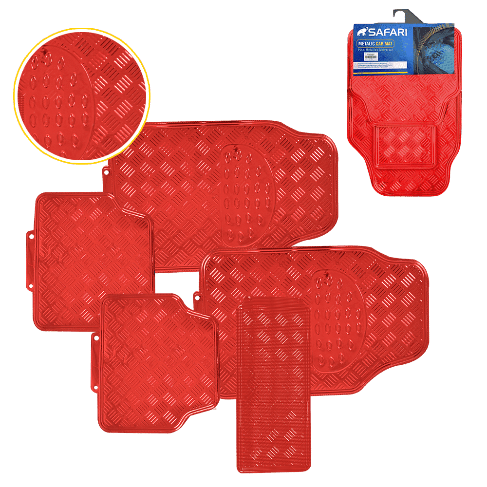 PISO METALICO PVC+ALUM FILM 5PZS 3.5KG - ROJO