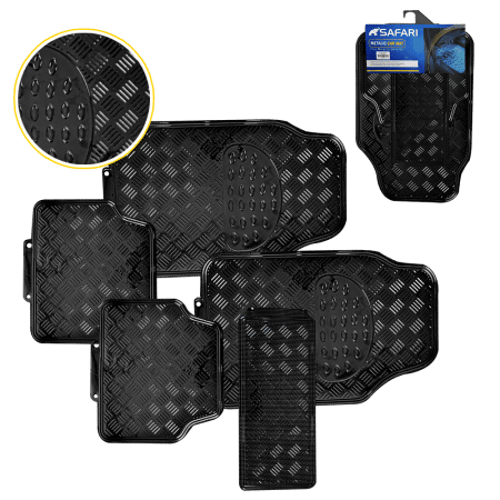PISO METALICO PVC+ALUM FILM 5PZS 3.5KG - NEGRO