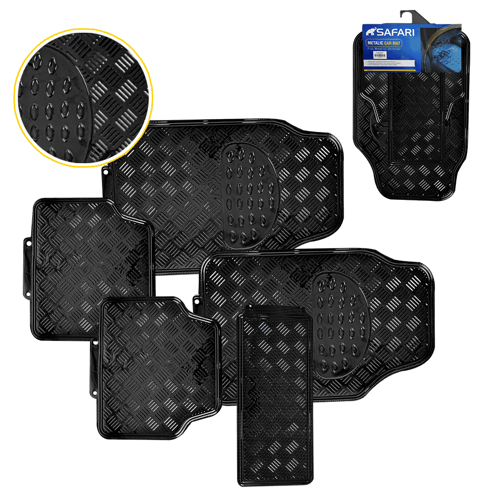 PISO METALICO PVC+ALUM FILM 5PZS 3.5KG - NEGRO