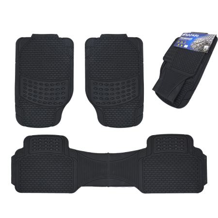 PISO NEW PVC 3PCS 4.3KG 2(71X43) + 1(138X42)CM NEGRO
