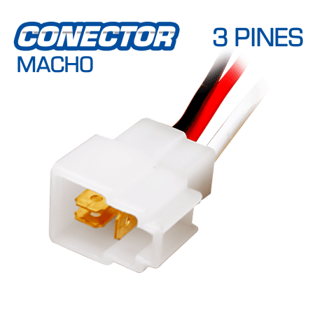 CONECTOR MACHO 3 PIN CON CLIP X10PZS
