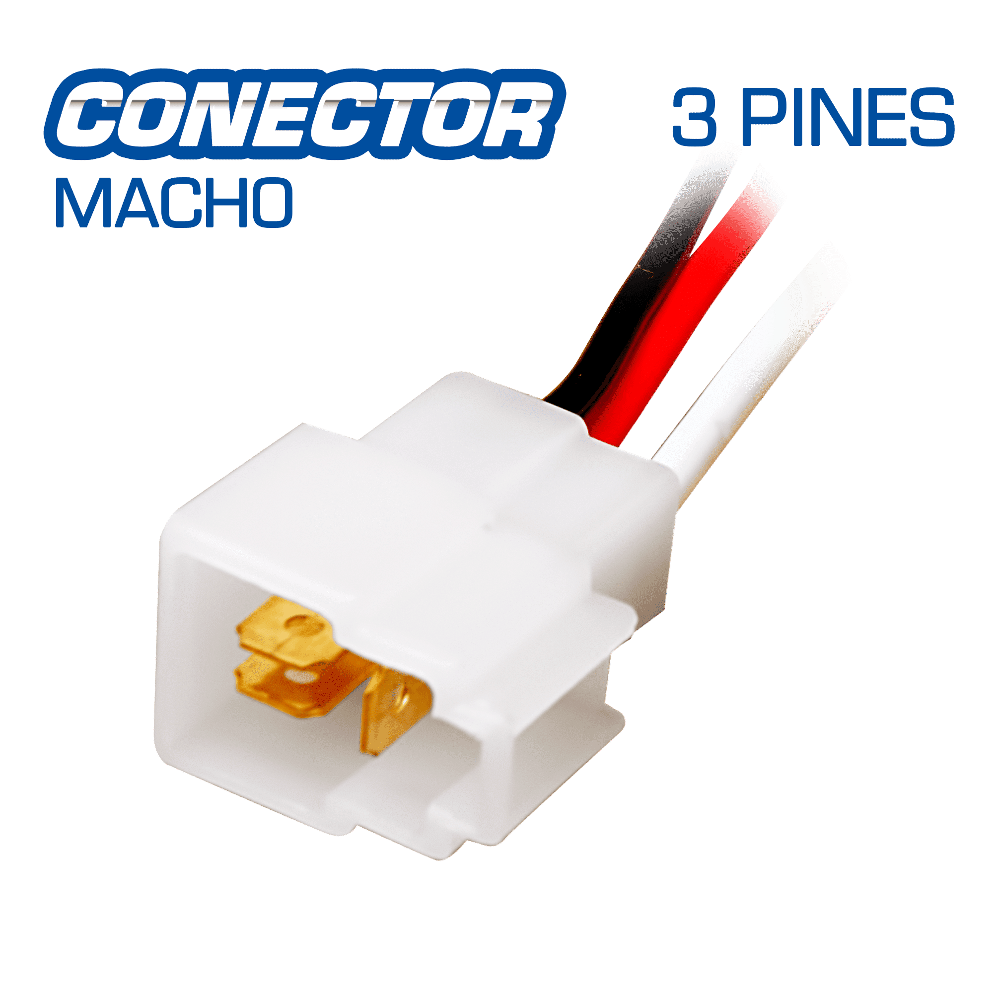 CONECTOR MACHO 3 PIN CON CLIP X10PZS