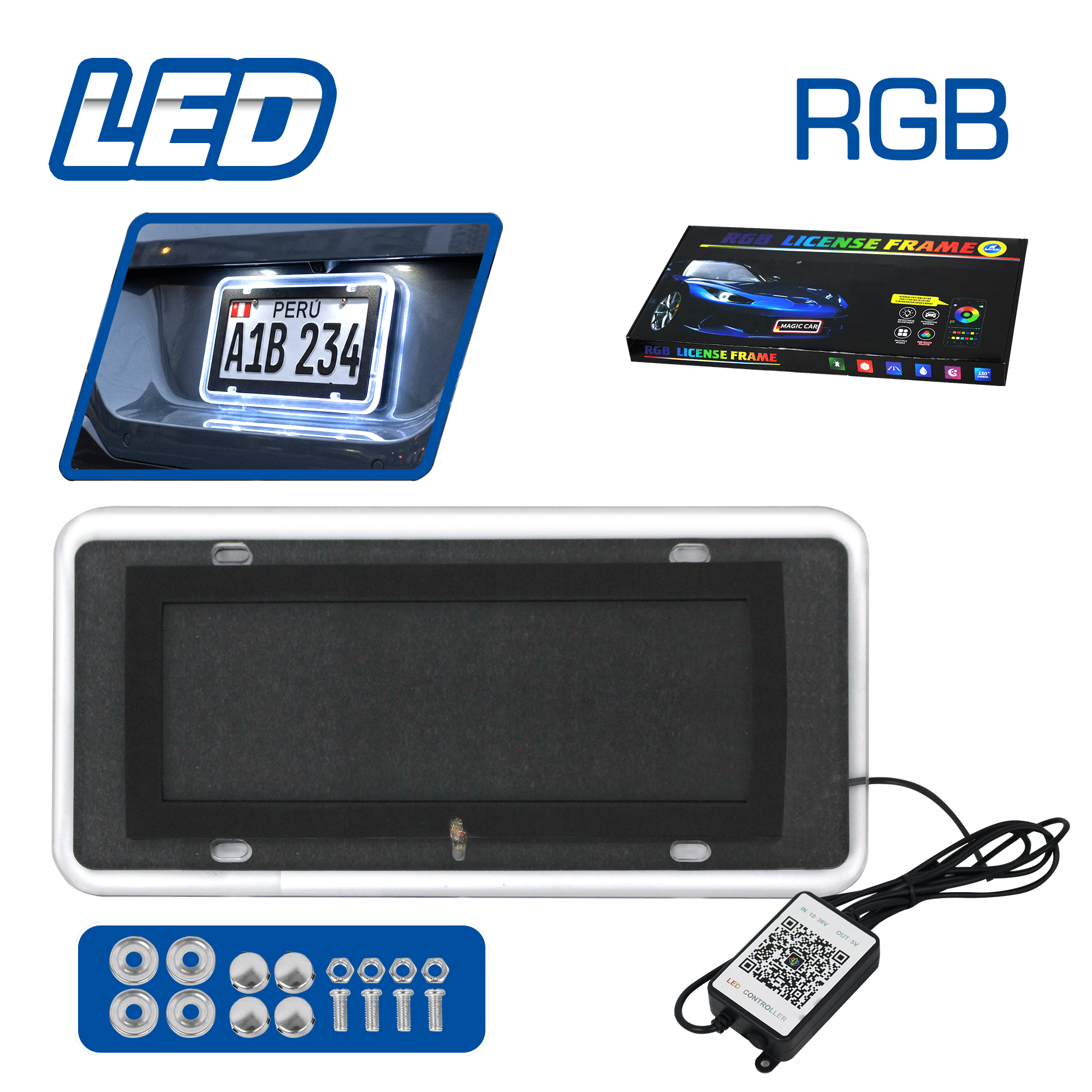 PORTA PLACA RGB LED