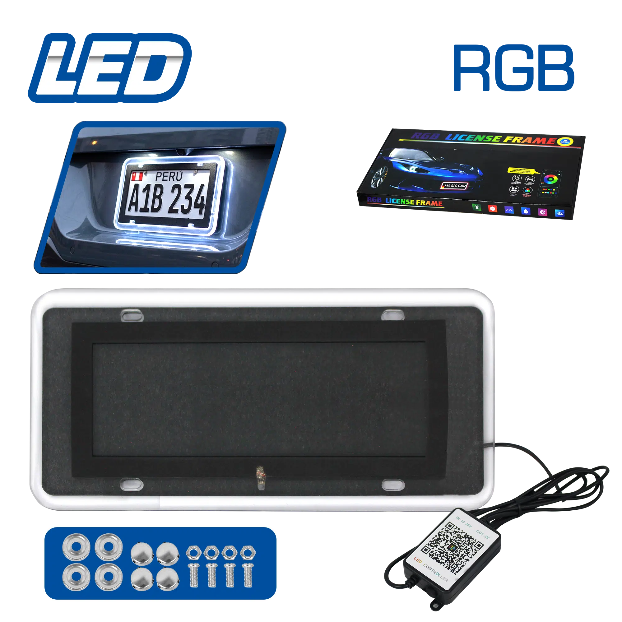 PORTA PLACA RGB LED