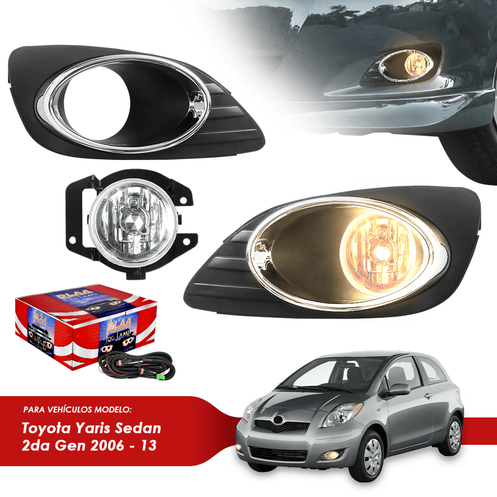 NEBLINERO SET COMPLETO DET CROMADO TY YARIS SEDAN 2DA GEN 2006-13