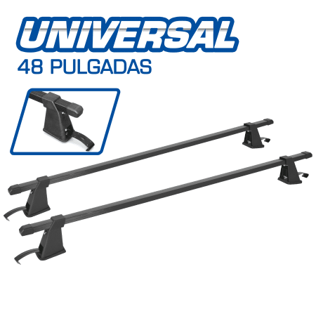 CROSS BAR ALUMINIO C/TACO CLASSIC 48'' UNIVERSAL NEGRO