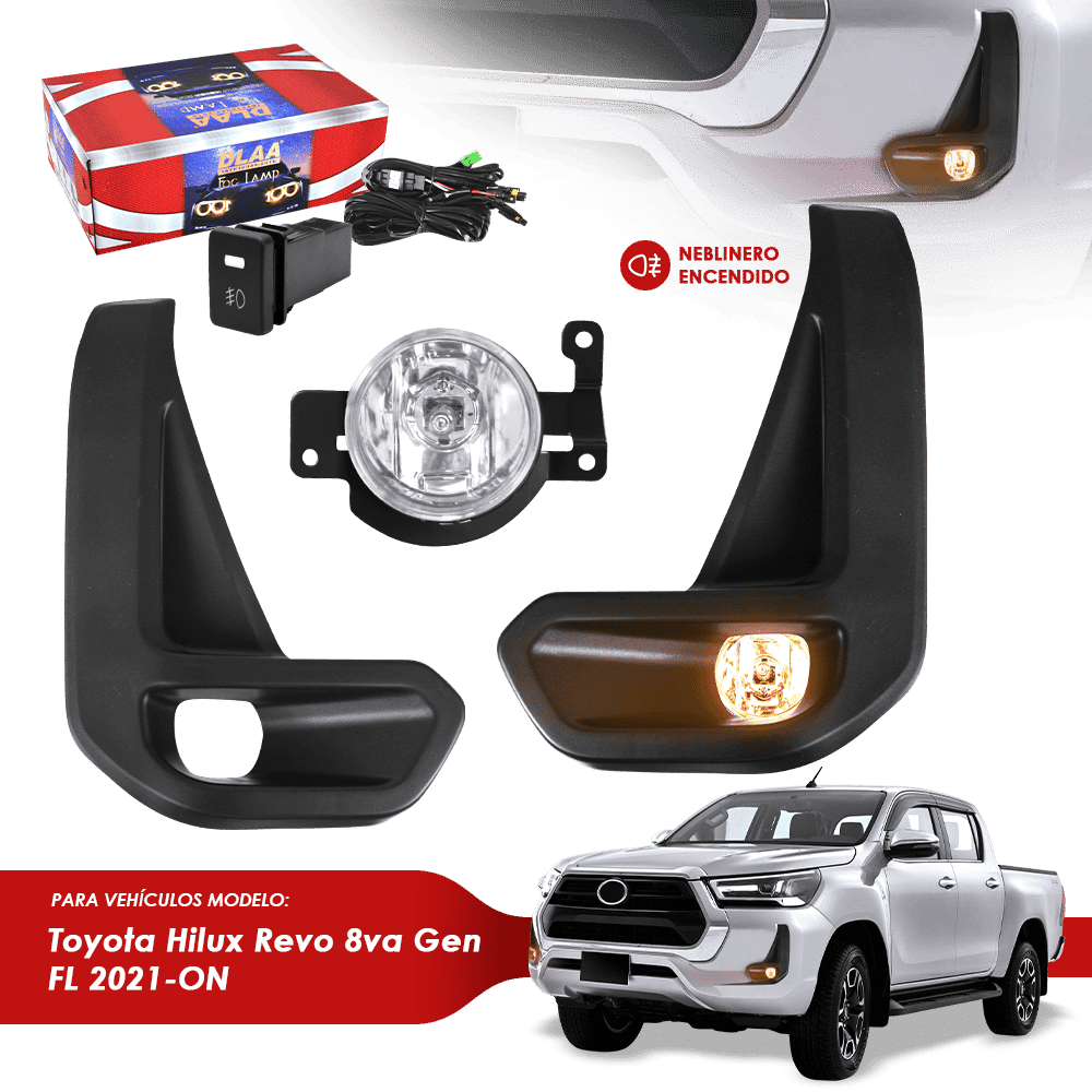 NEBLINERO SET COMPLETO BLACK TY HILUX REVO 8VA GEN FL 2021-ON