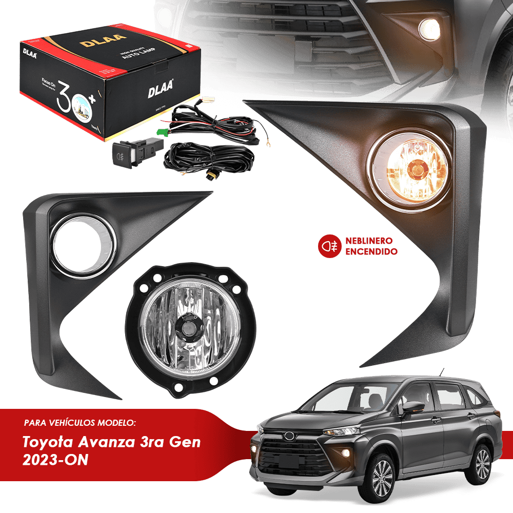 NEBLINERO SET COMPLETO DET CROMADO TY AVANZA 3RA GEN 2023-ON