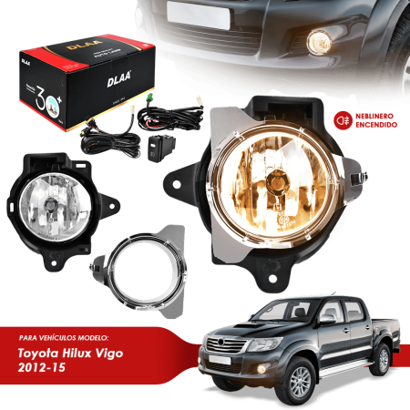 NEBLINERO SET COMPLETO DET CROMADO TY HILUX VIGO 2012-15