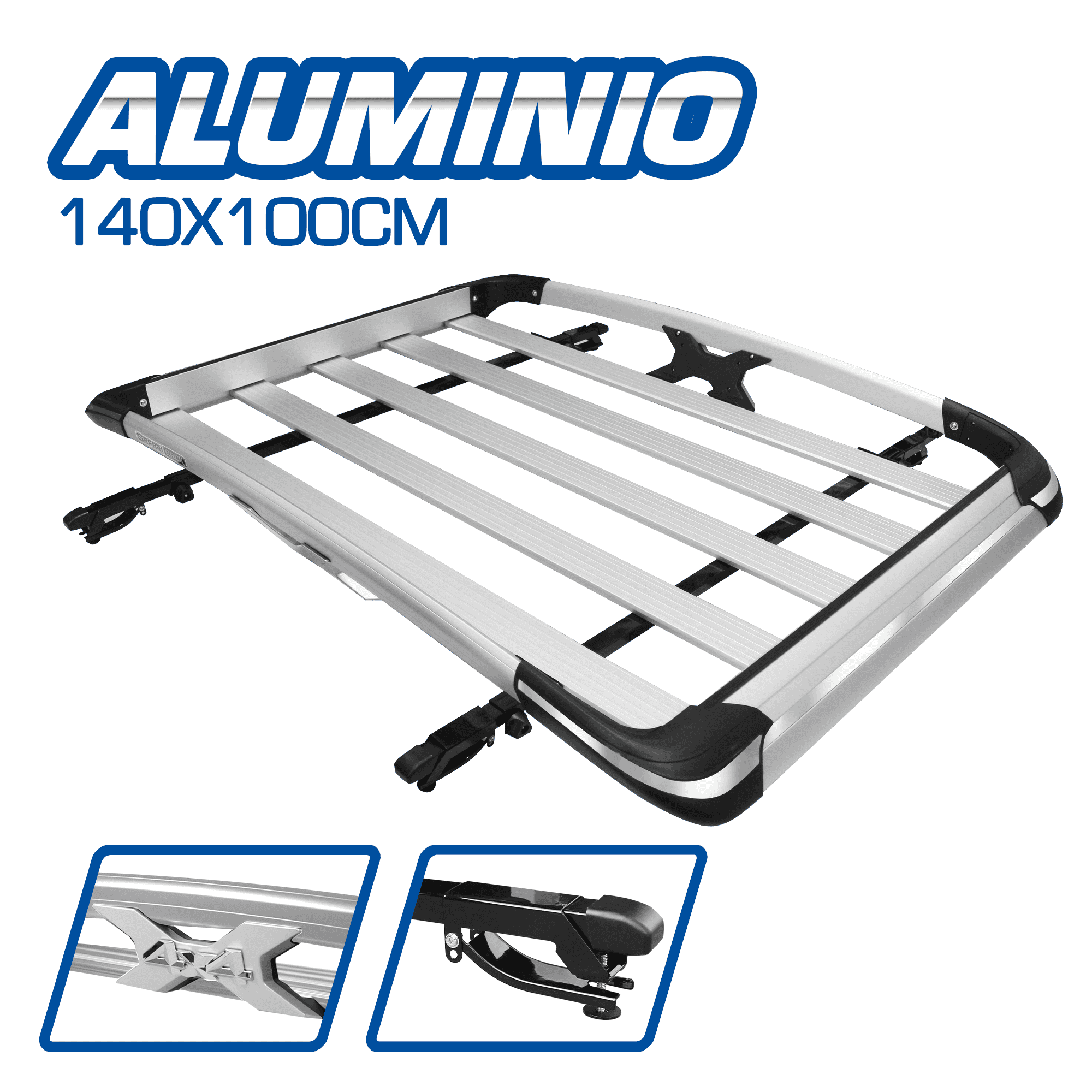 PARRILLA UNIVERSAL SUPER X AL+ABS 140X100CM SILVER