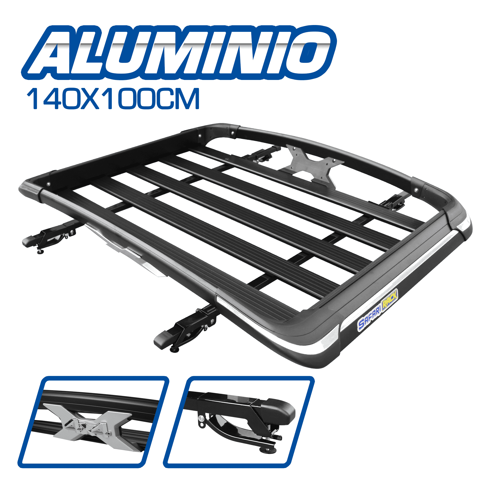 PARRILLA UNIVERSAL SUPER X AL+ABS 140X100CM NEGRO
