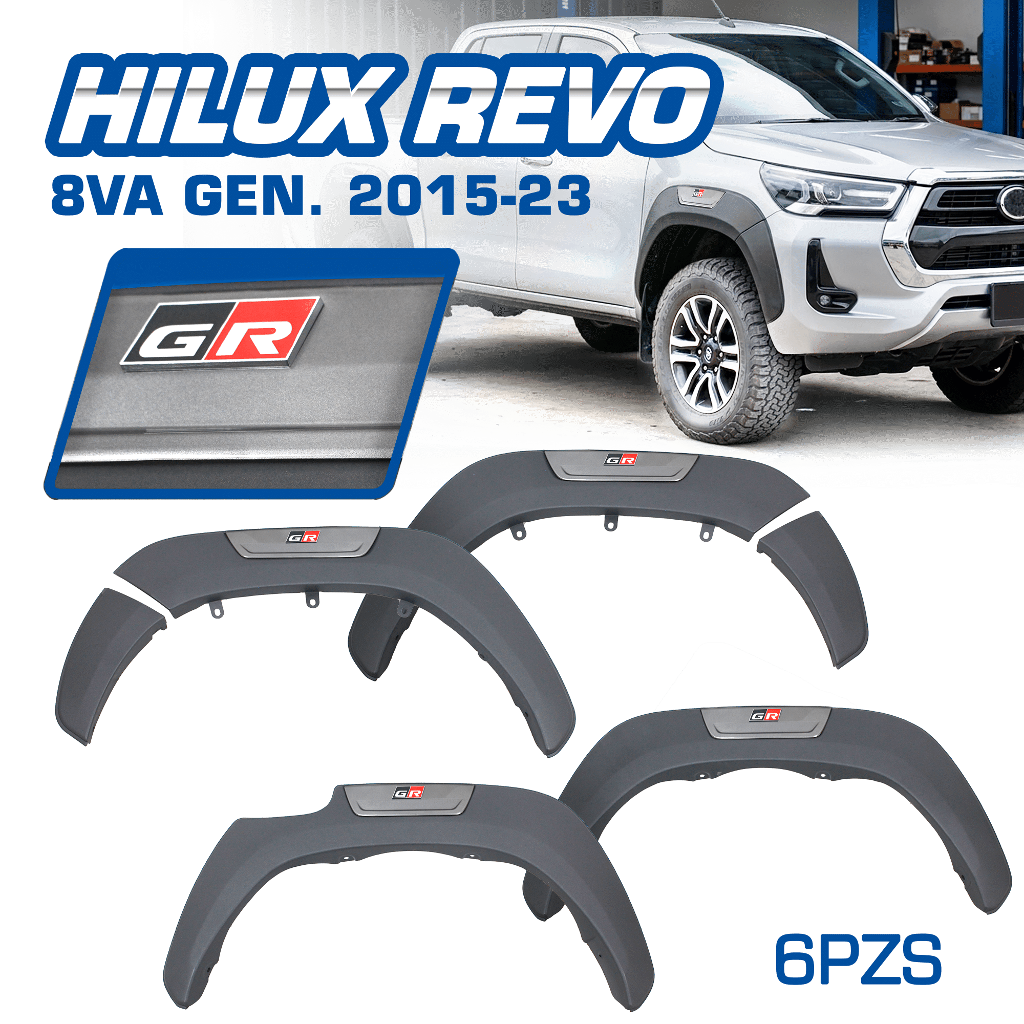 FENDER HQ P/TY HILUX REVO 8VA GEN 2015-23 DET/GRIS