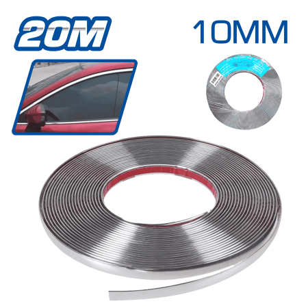 FILETE PLANO 10MMX20M ROLLO CROMADO