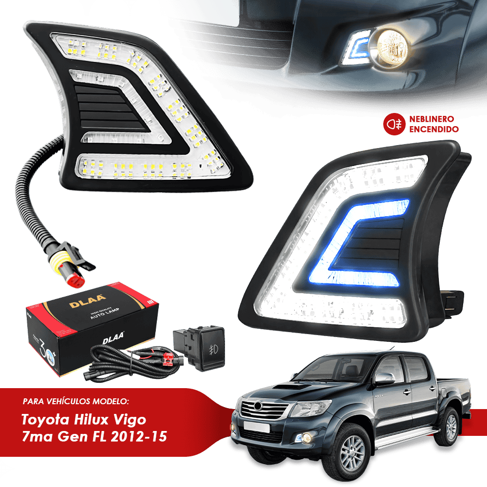 NEBLINERO SET COMPLETO LED TY HILUX VIGO 7MA GEN FL 2012-15