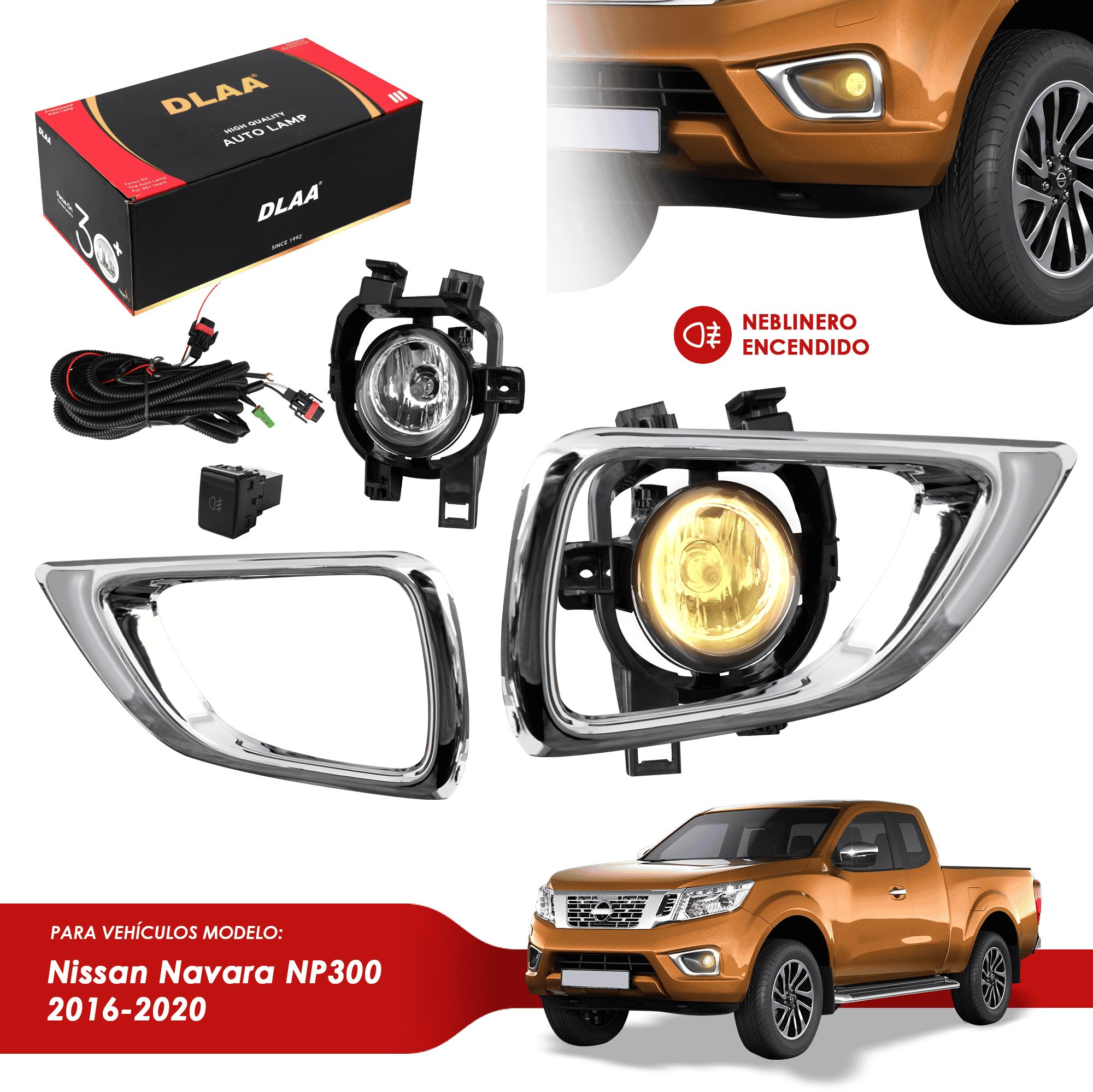 NEBLINERO SET COMPLETO NS NAVARA NP300 3RA GEN 2016-20