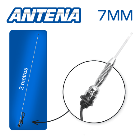 ANTENA PATRULLERA 2MX7MM B BLANCO