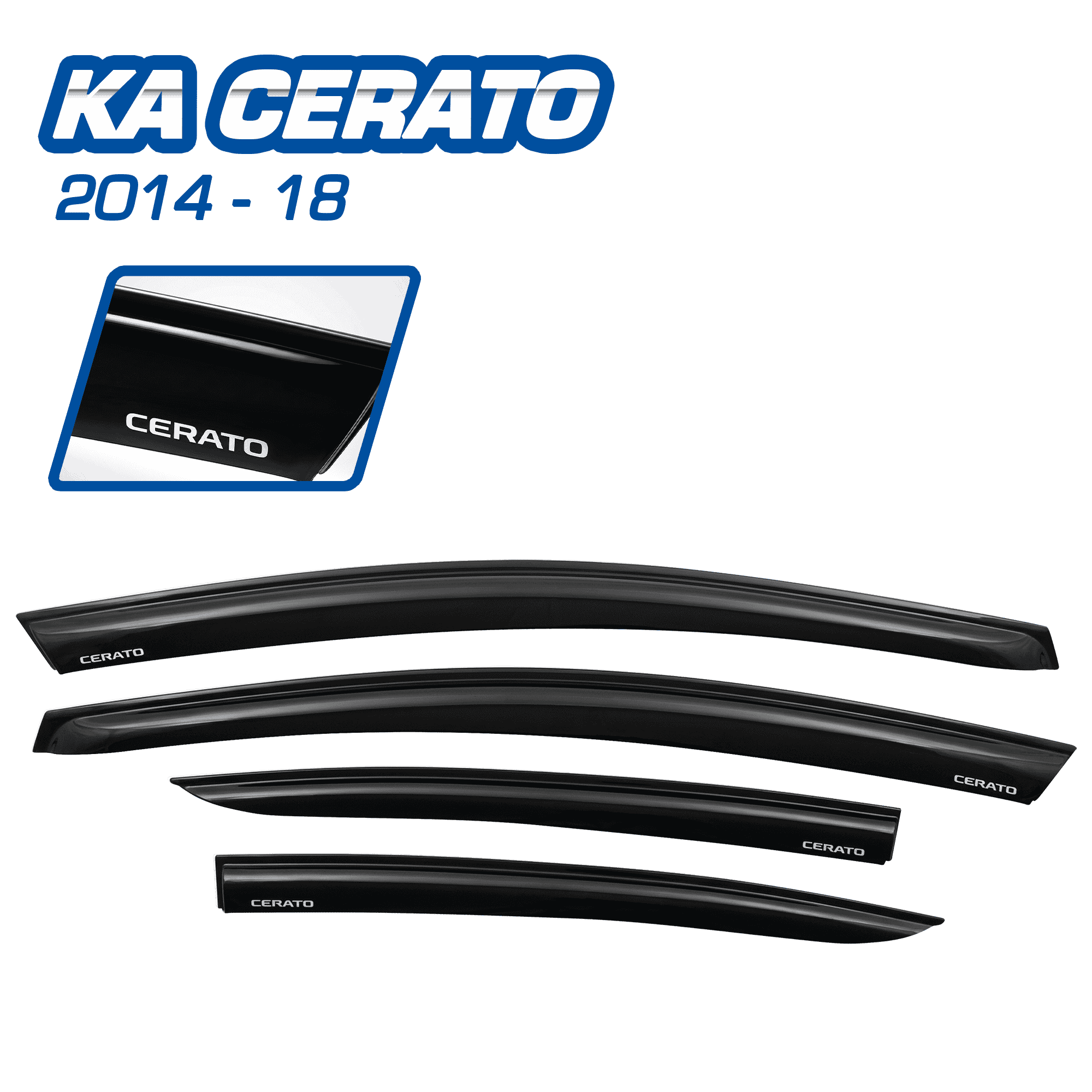 CORRELLUVIA NEGRO 4 PZS P/CERATO 2014-18