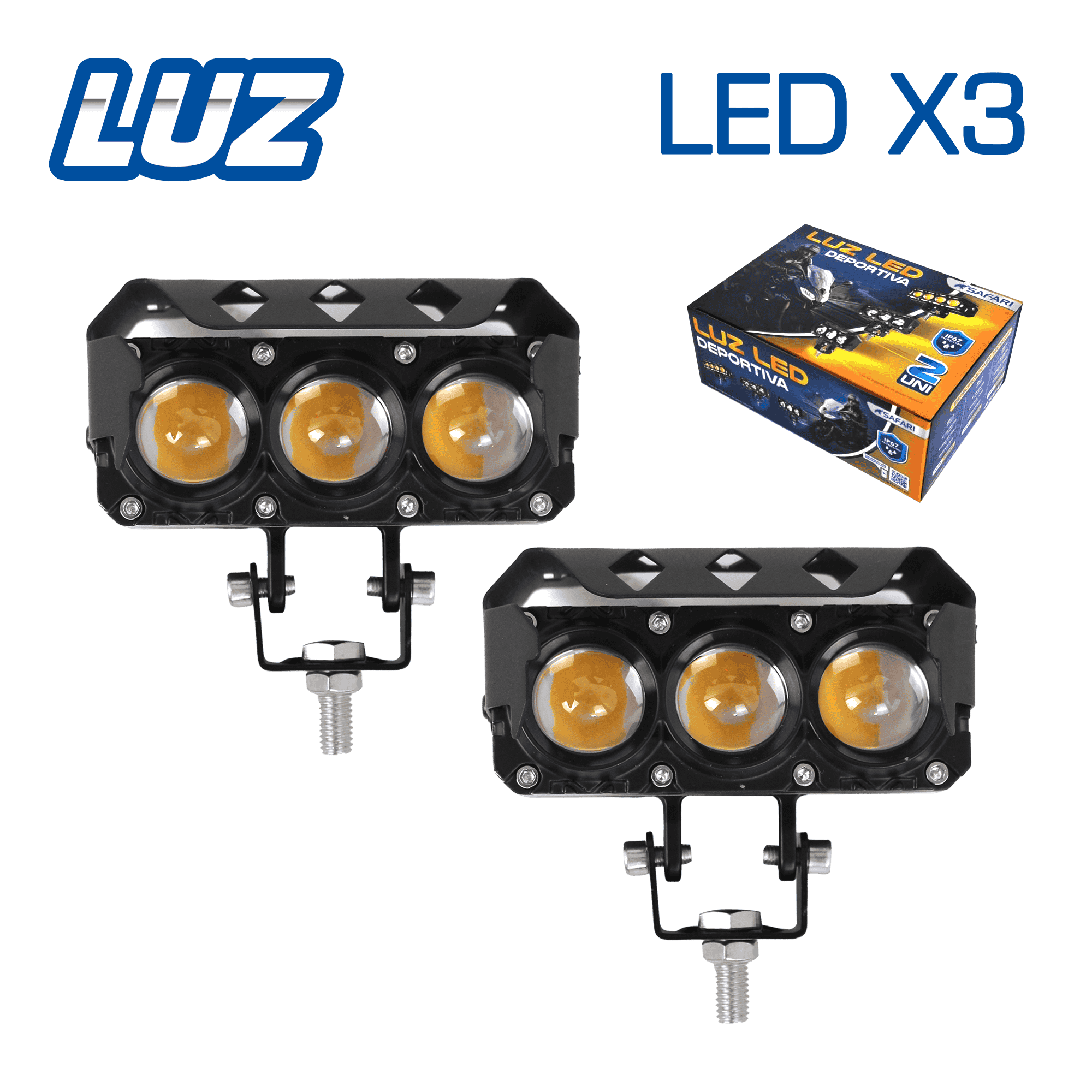 LUZ LED ULTRA BRILLANTE MX3 DEPORTIVA 2PCS/SET