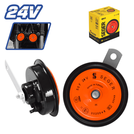 CLAXON TONO ALTO TIPO DISCO 24V