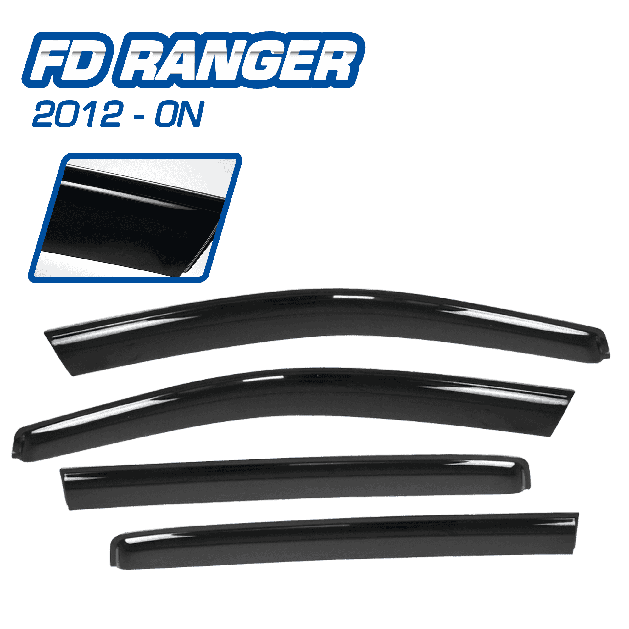 CORRELLUVIA NEGRO 4 PZS P/FD RANGER T6 1RA GEN 2012-ON