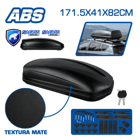 PORTA EQUIPAJE 550L 171.5X41X82CM NEGRO MATTE