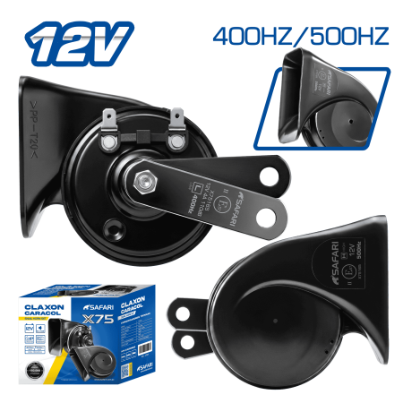 CLAXON DOBLE TIPO CARACOL 12V