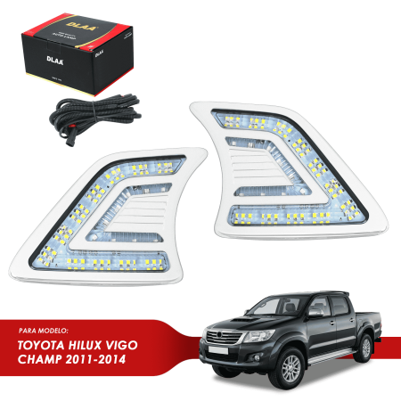 NEBLINERO LED P/TOYOTA HILUX VIGO CHAMP 2011-2014 C/ KIT CABLEADO