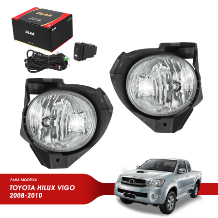 NEBLINERO HOLAGENO  P/TOYOTA HILUX VIGO 2008-2010 C/KIT CABLEADO