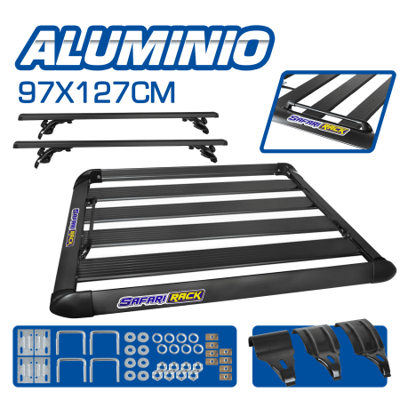 PARRILLA ALUM CLASIC C/BARRA G 50X38 / 1.25M NEGRO