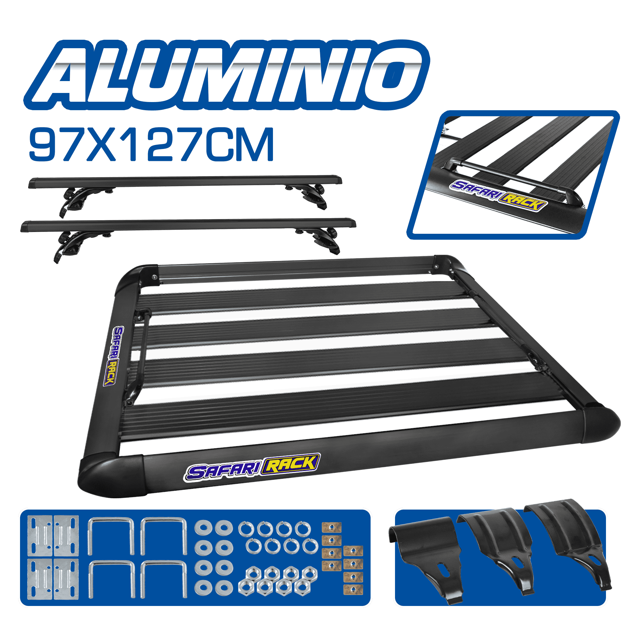 PARRILLA ALUM CLASIC C/BARRA G 50X38 / 1.25M NEGRO