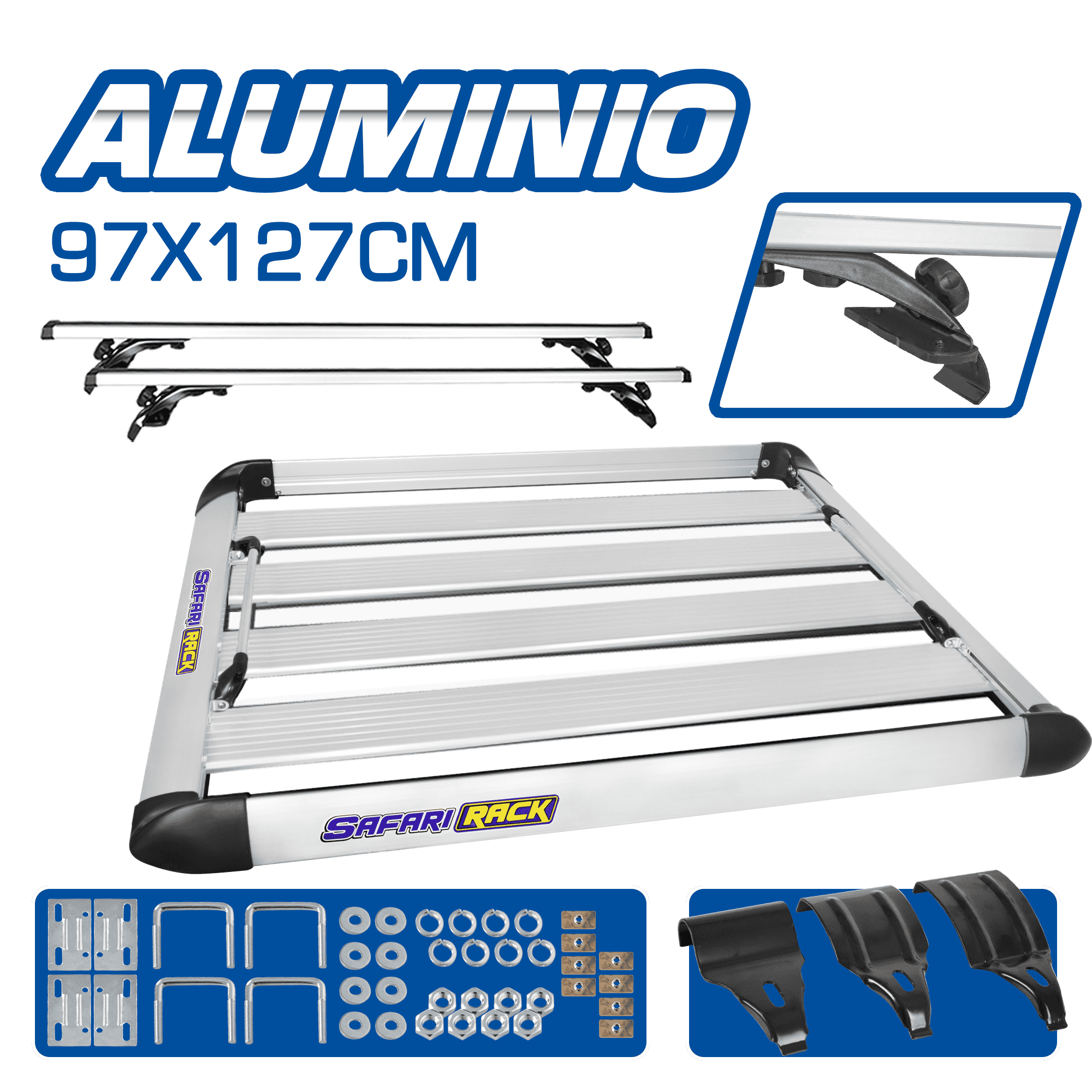 PARRILLA ALUM CLASIC C/BARRA G 50X38 / 1.25M SILVER