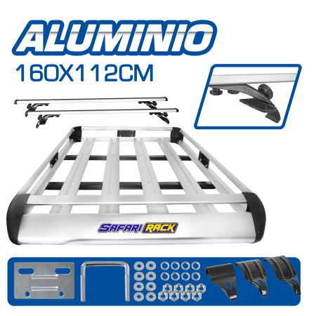 PARRILLA ALUM CANASTA C/BARRA G 63X44 / 1.60M SILVER
