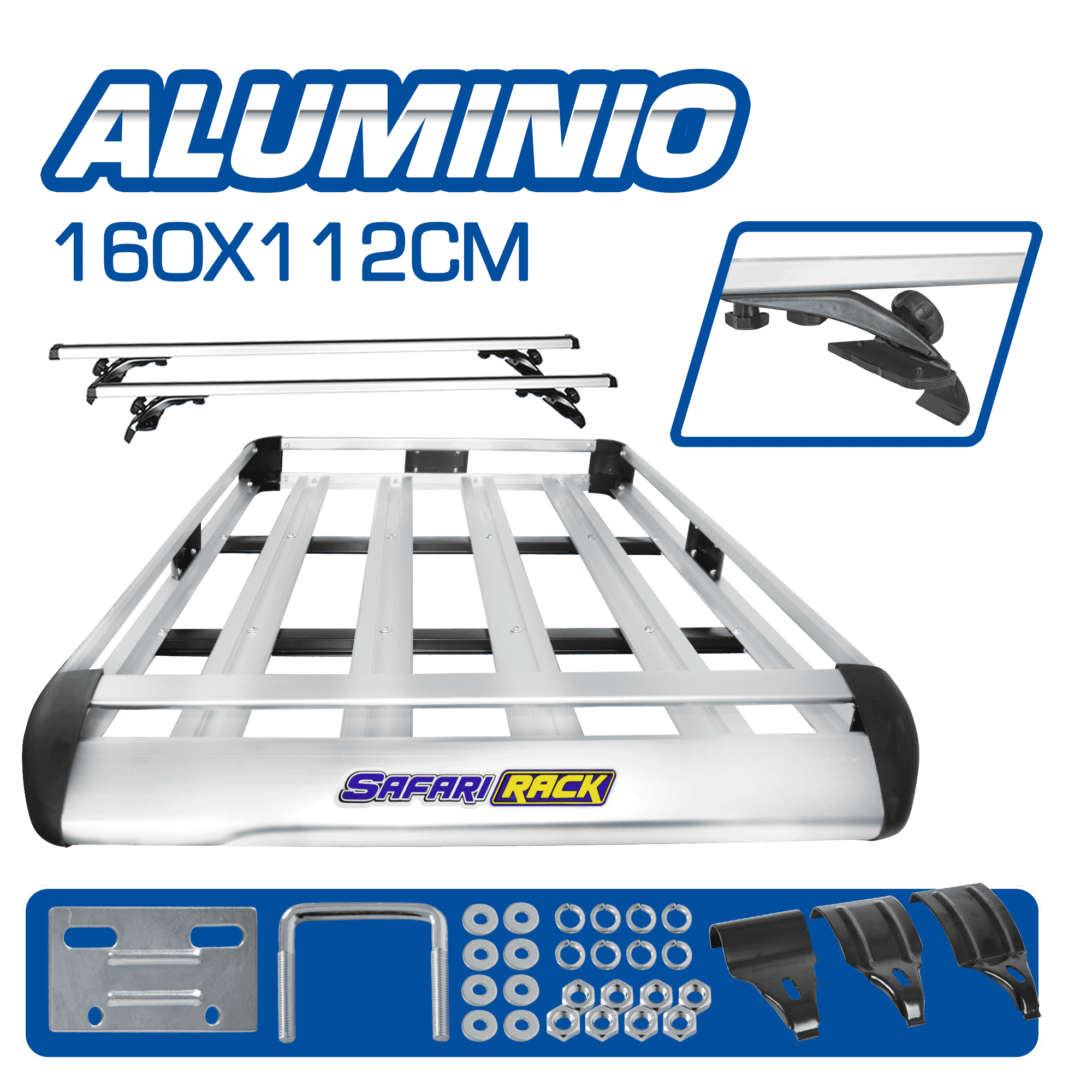 PARRILLA ALUM CANASTA C/BARRA G 63X44 / 1.60M SILVER