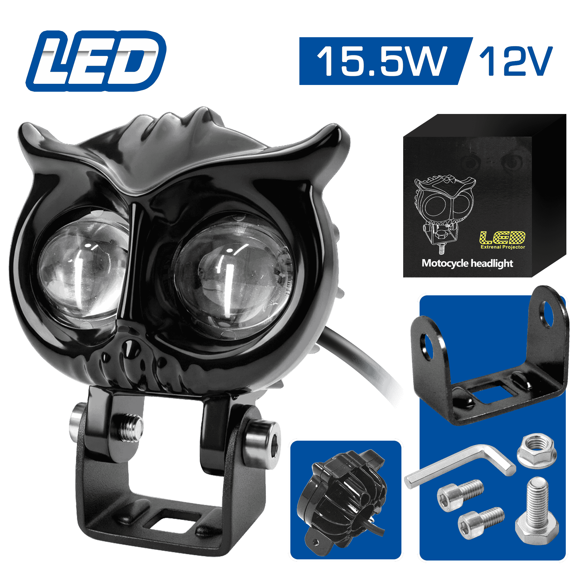 FAROS LED P/MOTO 12-60V DC 15.5W SMD 3570 BUHO