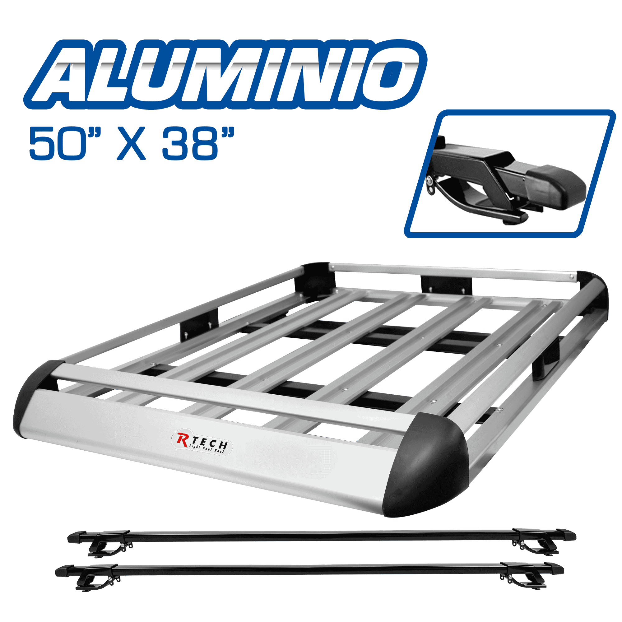 PARRILLA ALUM CANASTA C/BARRA BASIC 50X38 / 1.25M SILVER