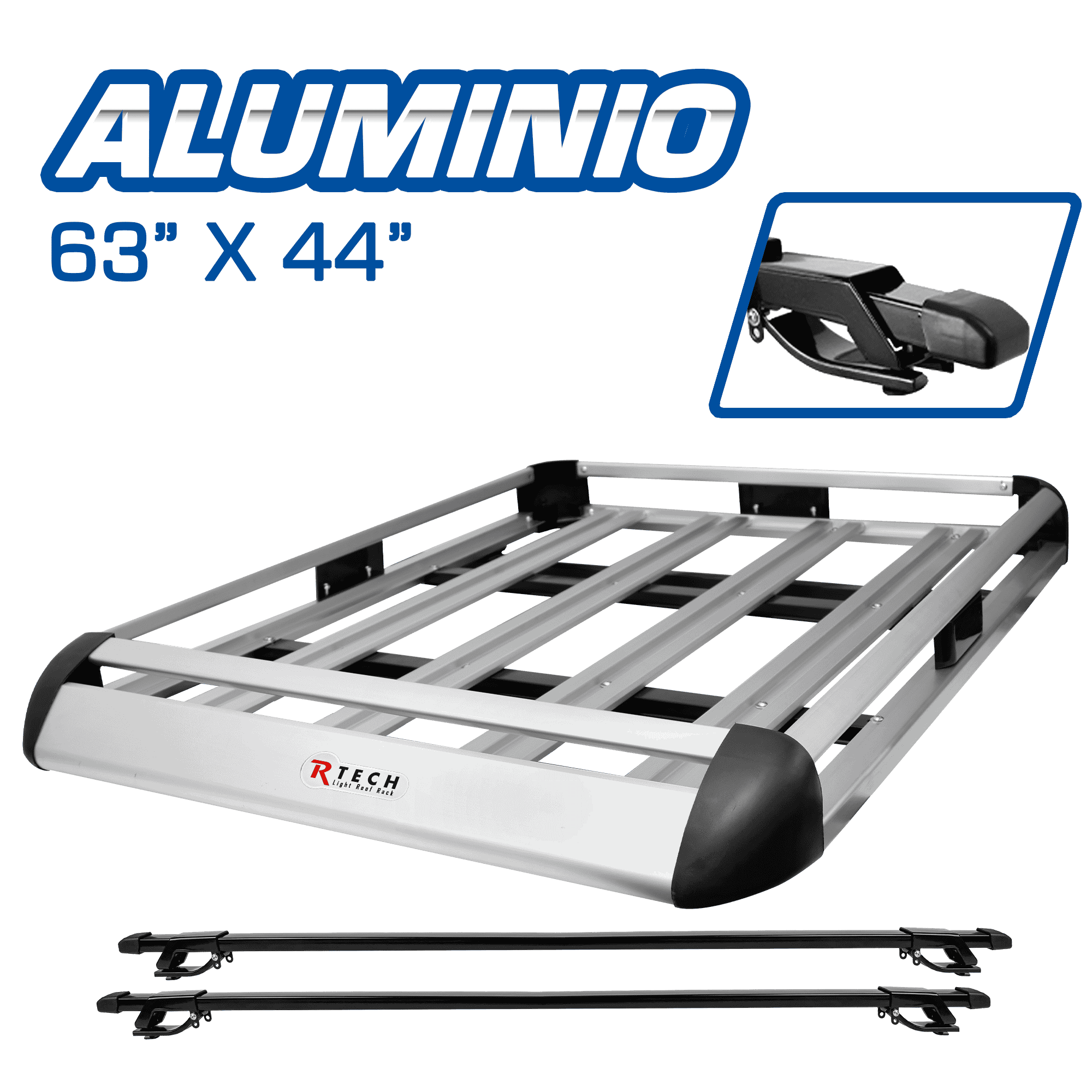 PARRILLA ALUM CANASTA C/BARRA BASIC 63X44 / 1.40M SILVER