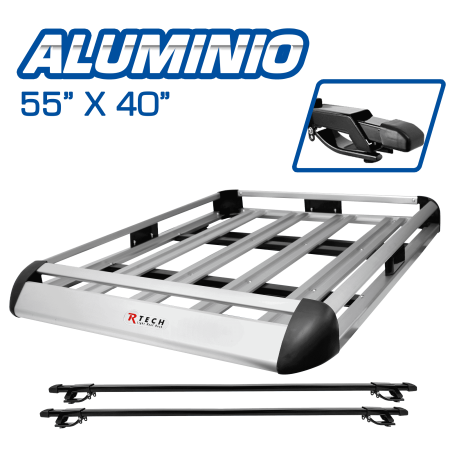 PARRILLA ALUM CANASTA C/BARRA BASIC 55X40 / 1.40M SILVER